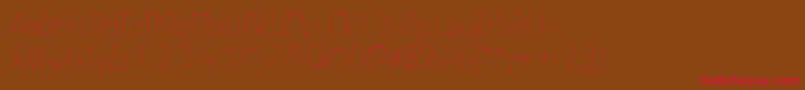 P700DecoRegular Font – Red Fonts on Brown Background