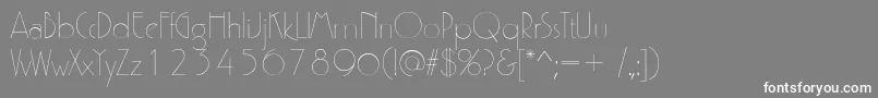 P700DecoRegular Font – White Fonts on Gray Background