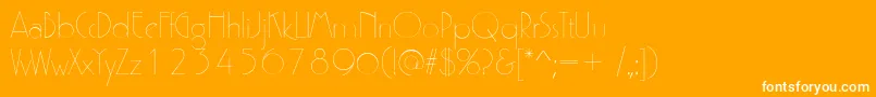 P700DecoRegular Font – White Fonts on Orange Background