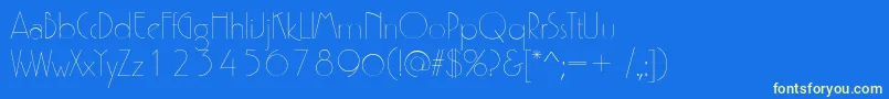 P700DecoRegular Font – Yellow Fonts on Blue Background