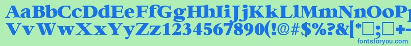 IngenuedisplaysskRegular Font – Blue Fonts on Green Background