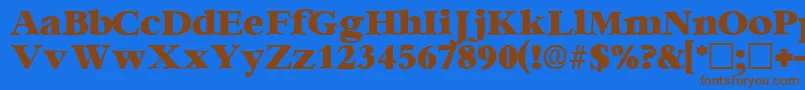 IngenuedisplaysskRegular Font – Brown Fonts on Blue Background