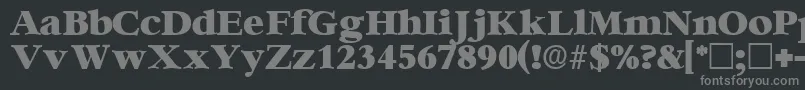 フォントIngenuedisplaysskRegular – 黒い背景に灰色の文字