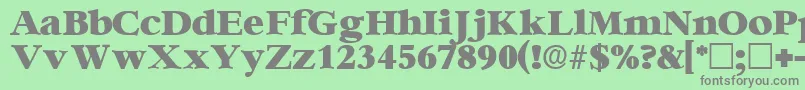 フォントIngenuedisplaysskRegular – 緑の背景に灰色の文字