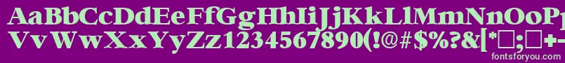 IngenuedisplaysskRegular Font – Green Fonts on Purple Background