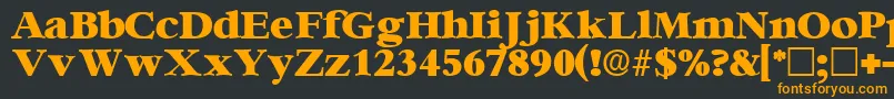 フォントIngenuedisplaysskRegular – 黒い背景にオレンジの文字