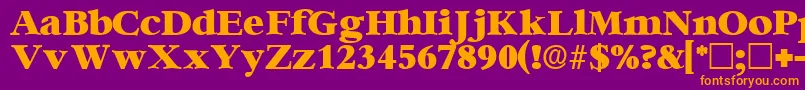 IngenuedisplaysskRegular Font – Orange Fonts on Purple Background