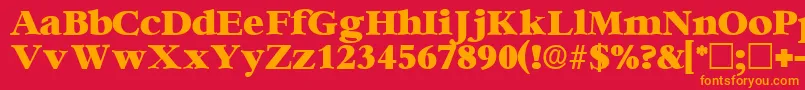 IngenuedisplaysskRegular Font – Orange Fonts on Red Background