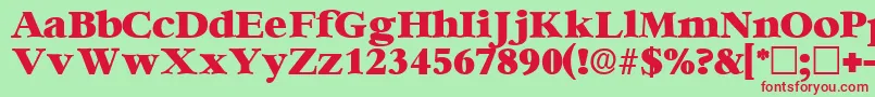 IngenuedisplaysskRegular Font – Red Fonts on Green Background