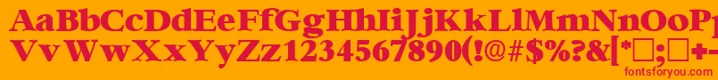 IngenuedisplaysskRegular Font – Red Fonts on Orange Background