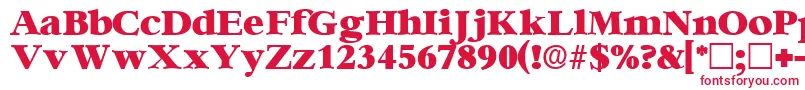 フォントIngenuedisplaysskRegular – 白い背景に赤い文字