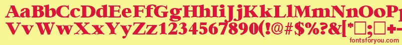 IngenuedisplaysskRegular Font – Red Fonts on Yellow Background