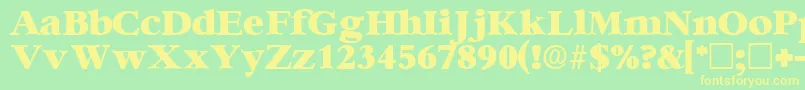 IngenuedisplaysskRegular Font – Yellow Fonts on Green Background