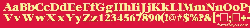 IngenuedisplaysskRegular Font – Yellow Fonts on Red Background