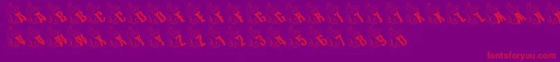 Franzi Font – Red Fonts on Purple Background