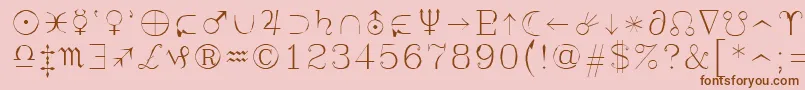 Syastro Font – Brown Fonts on Pink Background