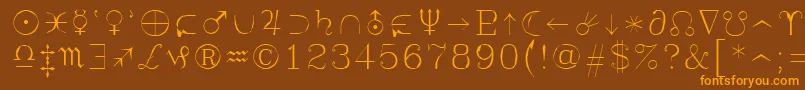Syastro Font – Orange Fonts on Brown Background