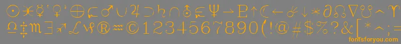 Шрифт Syastro – оранжевые шрифты на сером фоне
