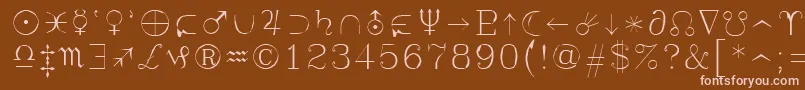 Syastro Font – Pink Fonts on Brown Background