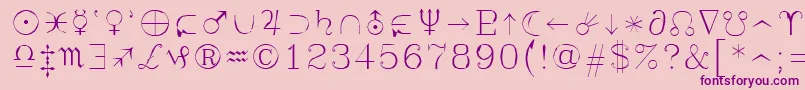 Syastro Font – Purple Fonts on Pink Background
