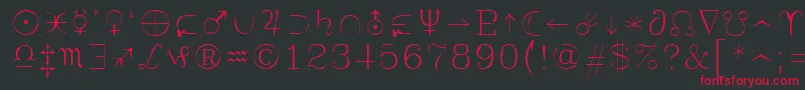 Syastro Font – Red Fonts on Black Background