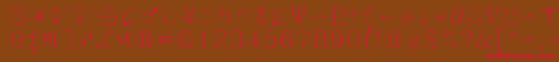 Syastro Font – Red Fonts on Brown Background