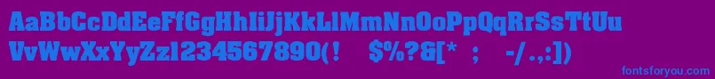AachenLight Font – Blue Fonts on Purple Background