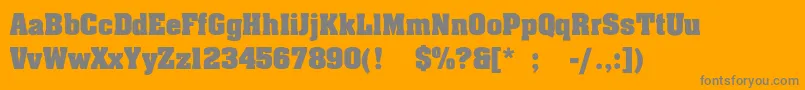 AachenLight Font – Gray Fonts on Orange Background
