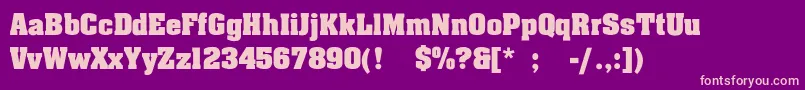AachenLight Font – Pink Fonts on Purple Background