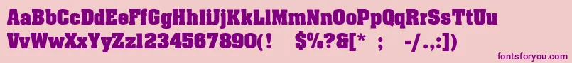 Шрифт AachenLight – фиолетовые шрифты на розовом фоне