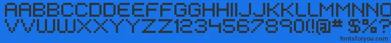 EivenMajorPixel Font – Black Fonts on Blue Background