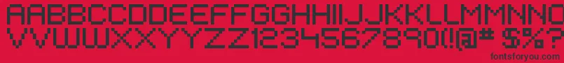 EivenMajorPixel Font – Black Fonts on Red Background