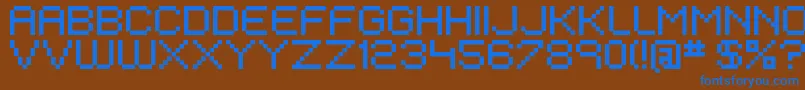 EivenMajorPixel Font – Blue Fonts on Brown Background