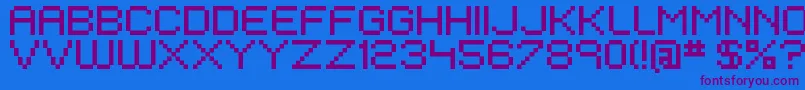 EivenMajorPixel Font – Purple Fonts on Blue Background