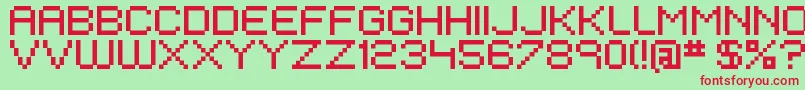 EivenMajorPixel Font – Red Fonts on Green Background