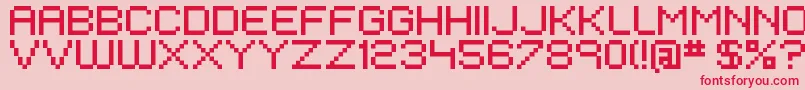 Police EivenMajorPixel – polices rouges sur fond rose
