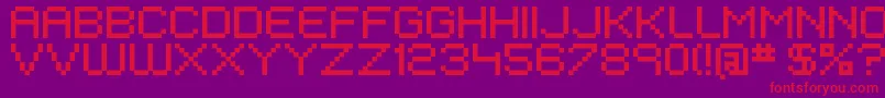 EivenMajorPixel Font – Red Fonts on Purple Background