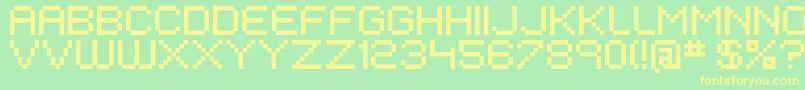 EivenMajorPixel Font – Yellow Fonts on Green Background