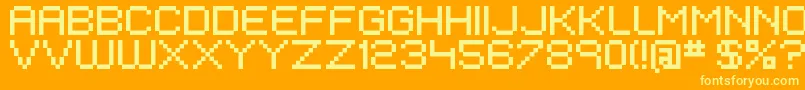 EivenMajorPixel Font – Yellow Fonts on Orange Background