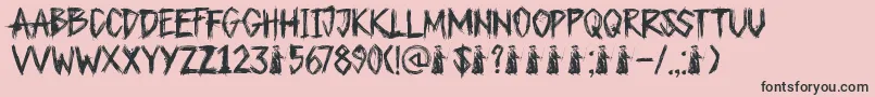 DkPlagueMaster Font – Black Fonts on Pink Background