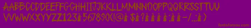 DkPlagueMaster Font – Brown Fonts on Purple Background
