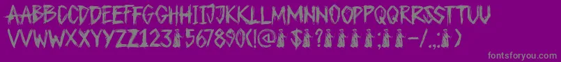 DkPlagueMaster-Schriftart – Graue Schriften auf violettem Hintergrund