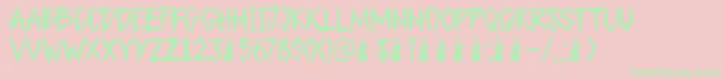 DkPlagueMaster Font – Green Fonts on Pink Background
