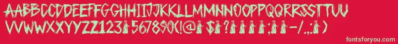 DkPlagueMaster Font – Green Fonts on Red Background