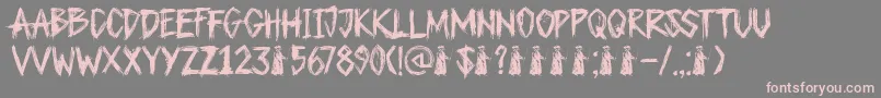 DkPlagueMaster-Schriftart – Rosa Schriften auf grauem Hintergrund