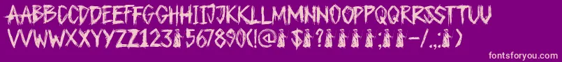 DkPlagueMaster Font – Pink Fonts on Purple Background