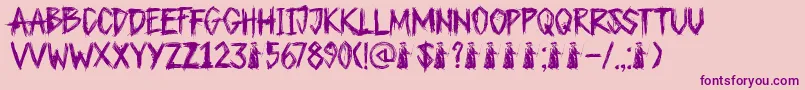 DkPlagueMaster Font – Purple Fonts on Pink Background