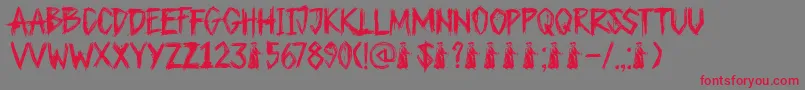 DkPlagueMaster Font – Red Fonts on Gray Background