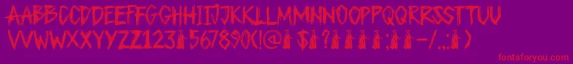 DkPlagueMaster Font – Red Fonts on Purple Background