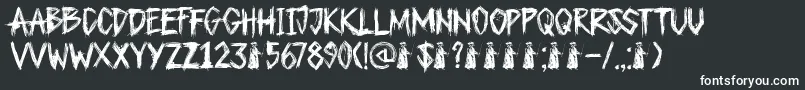 DkPlagueMaster Font – White Fonts on Black Background